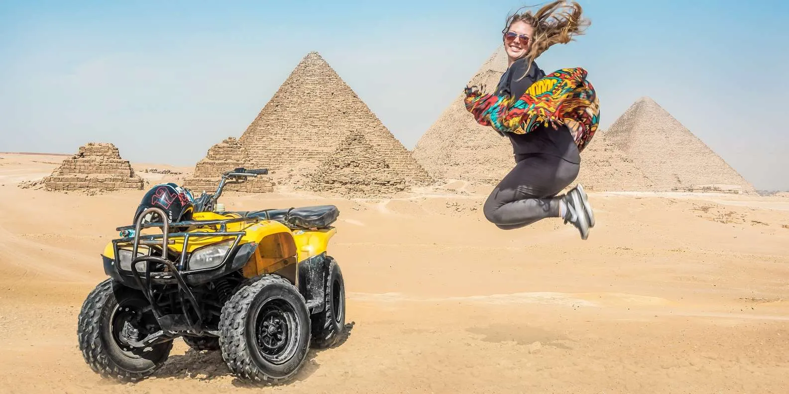 Giza: Desert Quad Bike Safari with Pyramid Views